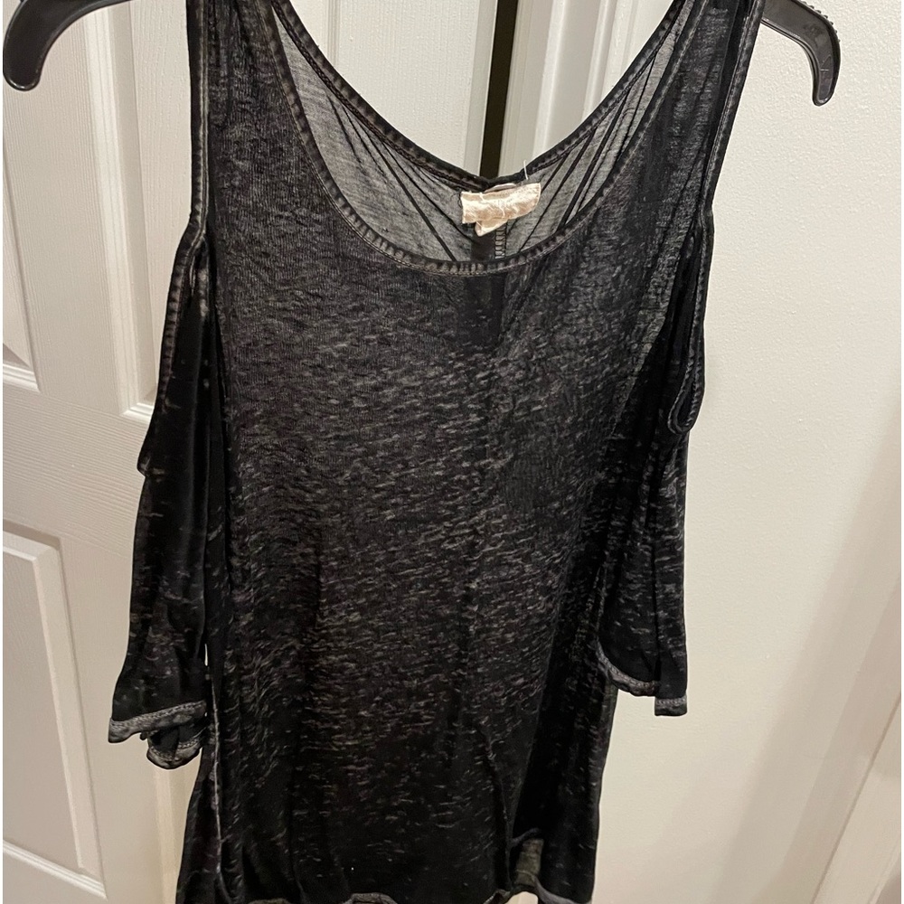 Grey Shoulder Sleeve Top
